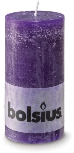 Bolsius Rustiek Stomp 13X7Cm Paars OP=OP