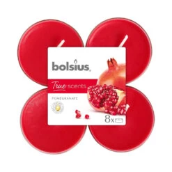 Bolsius True Scents Maxilichten Granaatappel Clearcup