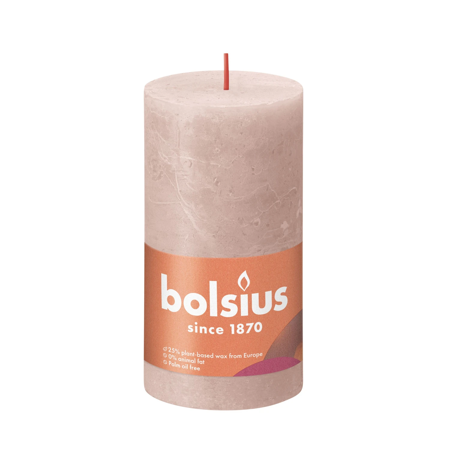 Bolsius Rustiek Stompkaars Misty Roze 130x68 Mm 3 Bolsius Rustiek Stompkaars Misty Roze 130x68 Mm