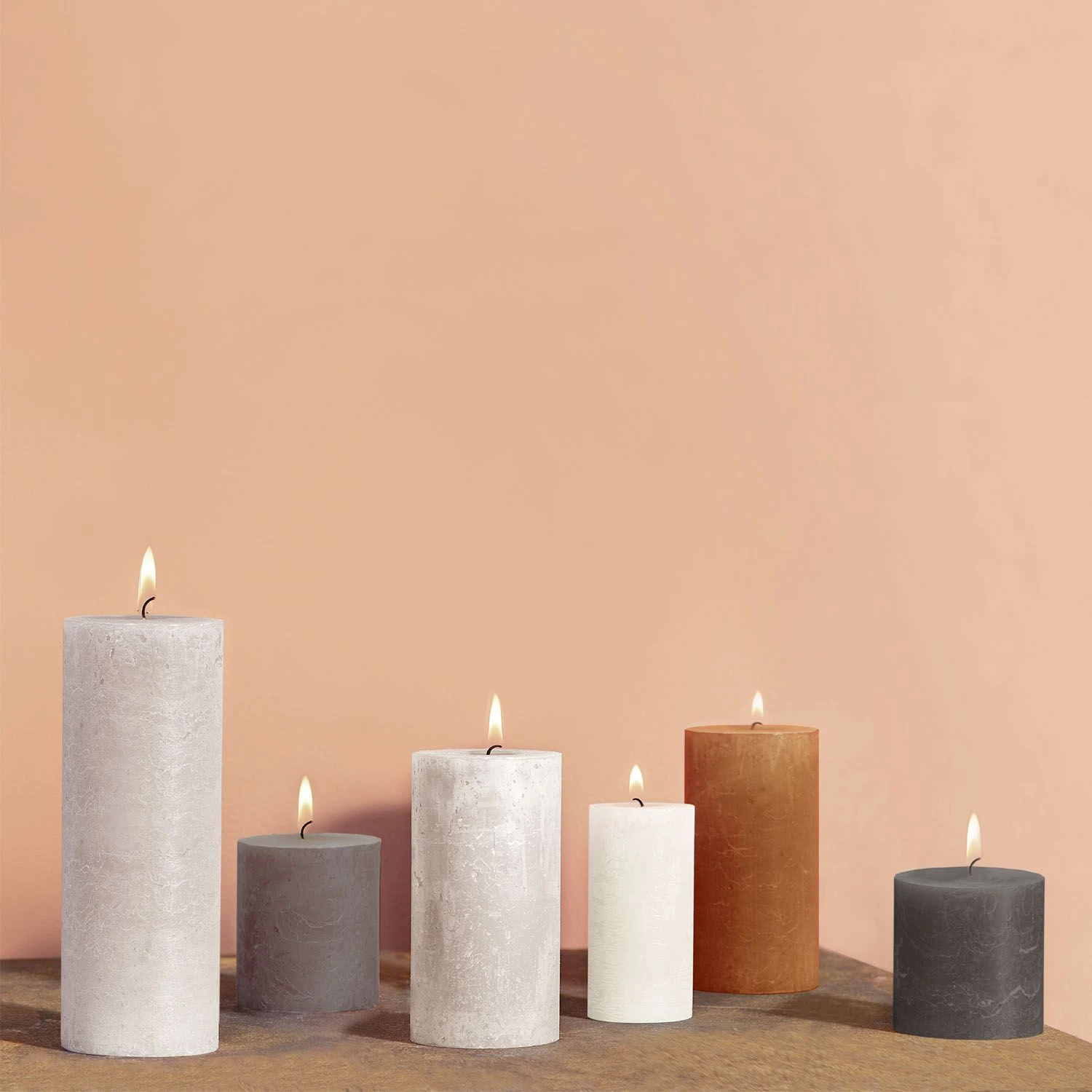 Bolsius Rustiek Stompkaars Wit 190x68 Mm 4 Bolsius Rustiek Stompkaars Wit 190x68 Mm - Afbeelding 2