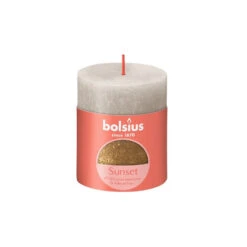 Bolsius Sunset Stompkaars Fading Grijs-goud 80x68mm