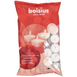 Bolsius Theelichten Wit 60 Stuks