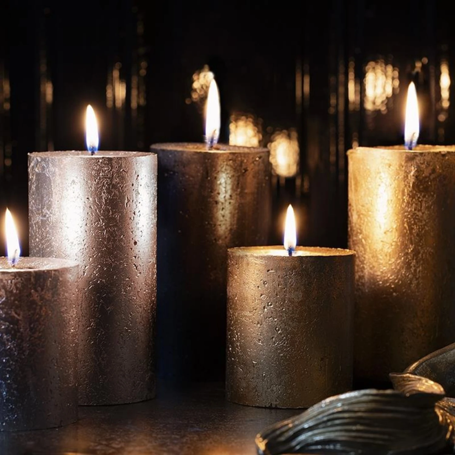 Bolsius Shimmer Stompkaars Goud 130x68 Mm 5 Bolsius Shimmer Stompkaars Goud 130x68 Mm - Afbeelding 3