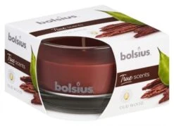 Bolsius Geurglas 80/50 True Scents 82x82x52 Oud Wood