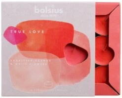 Bolsius True Love Geurtheelicht Brick 18 Coralred