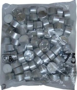 Bolsius Waxinelichtjes - 8 Branduren Per Lichtje - 6x75 Stuks - Wit