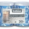 Bolsius Sparkle Light 64/52 Flowpack Coral Blauw -Bolsius 103622390562