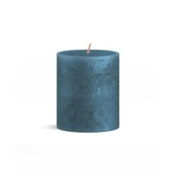 Bolsius Shimmer Rustieke Stompkaars 80/68 Blue -Bolsius 103667637060 1