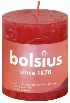 Bolsius Shine Rustiekkaars 80/68 Delicate Red