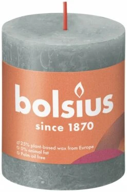 Bolsius Shine Rustiekkaars 80/68 Eucalyptus Green