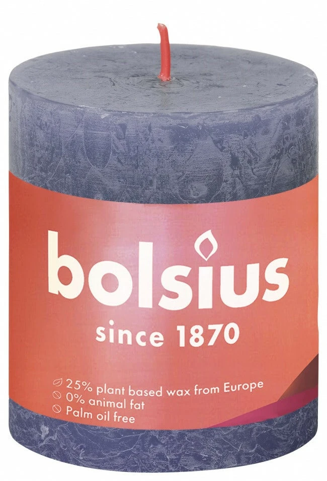 Bolsius Shine Rustiekkaars 80/68 Twilight Blue 3 Bolsius Shine Rustiekkaars 80/68 Twilight Blue