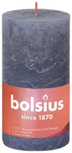Bolsius Shine Rustiekkaars 130/68 Twilight Blue