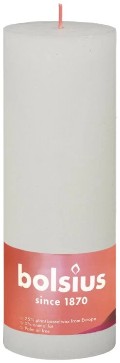 Bolsius Shine Rustiekkaars 190/68 Cloudy White
