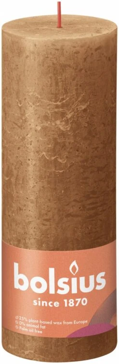 Bolsius Shine Rustiekkaars 190/68 Spice Brown
