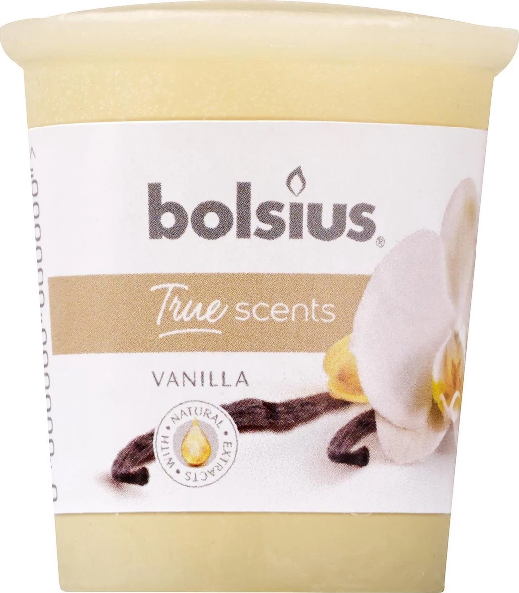 Bolsius Votive 53/45 Rond Vanille - 1 Stuks 4 Bolsius Votive 53/45 Rond Vanille - 1 Stuks - Afbeelding 2