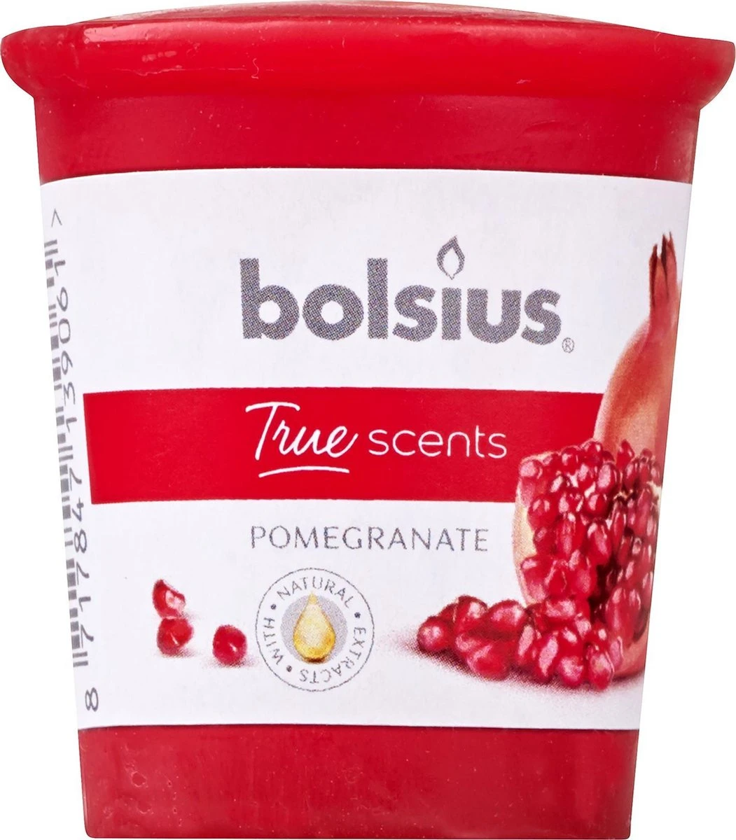 Bolsius Votive 53/45 Rond Pomegranate 12 4 Bolsius Votive 53/45 Rond Pomegranate 12 - Afbeelding 2