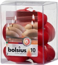 Bolsius Drijflicht Tube 10 Rood (10 Tubes)