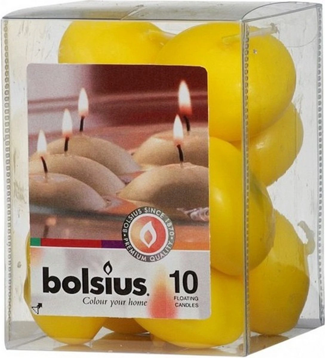 Bolsius Drijfkaarsen 4,5 Cm Wax Geel 10 Stuks 3 Bolsius Drijfkaarsen 4,5 Cm Wax Geel 10 Stuks