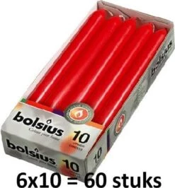 Bolsius Diner Rood 230/20 10st 6 X 10ST - Voordeelverpakking -Bolsius 1113x1200
