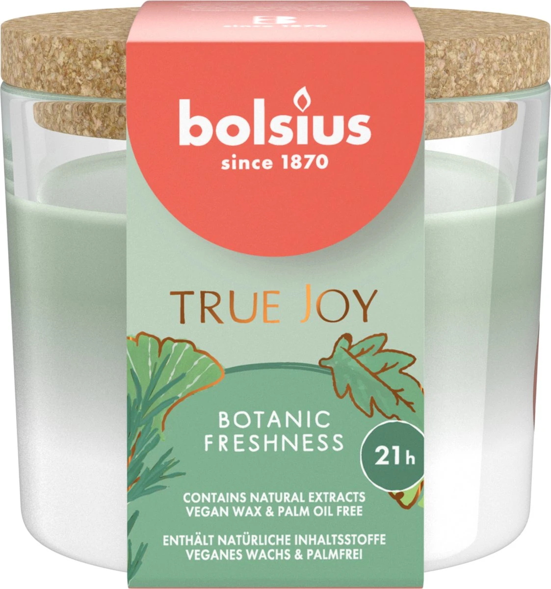 Bolsius - True Joy - 6 Geurkaarsen Met Kurken Deksel - Botanic Freshness - Groen - Voordeelverpakking - Geurkaars - Paasdecoratie 7 Bolsius - True Joy - 6 Geurkaarsen Met Kurken Deksel - Botanic Freshness - Groen - Voordeelverpakking - Geurkaars - Paasdecoratie - Afbeelding 5