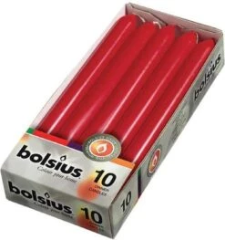 Bolsius Dinerkaarsen - Wijnrood - 10 Stuks
