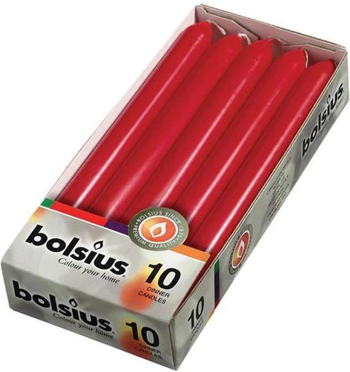 Bolsius Dinerkaarsen - Wijnrood - 10 Stuks 3 Bolsius Dinerkaarsen - Wijnrood - 10 Stuks