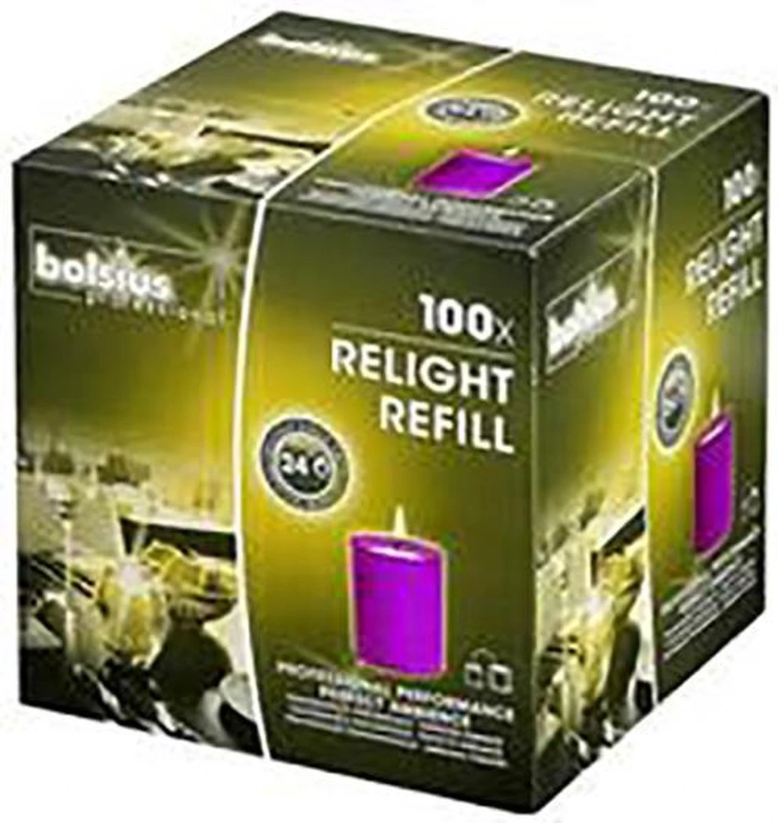 100 Stuks Bolsius ReLight Kaars In Paarse Houder 64/50 (24 Uur) Doos A 100 Stuks 4 100 Stuks Bolsius ReLight Kaars In Paarse Houder 64/50 (24 Uur) Doos A 100 Stuks - Afbeelding 2
