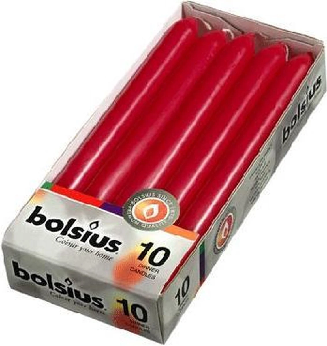Bolsius Dinerkaarsen - Wijnrood - 10 Stuks 6 Bolsius Dinerkaarsen - Wijnrood - 10 Stuks - Afbeelding 4