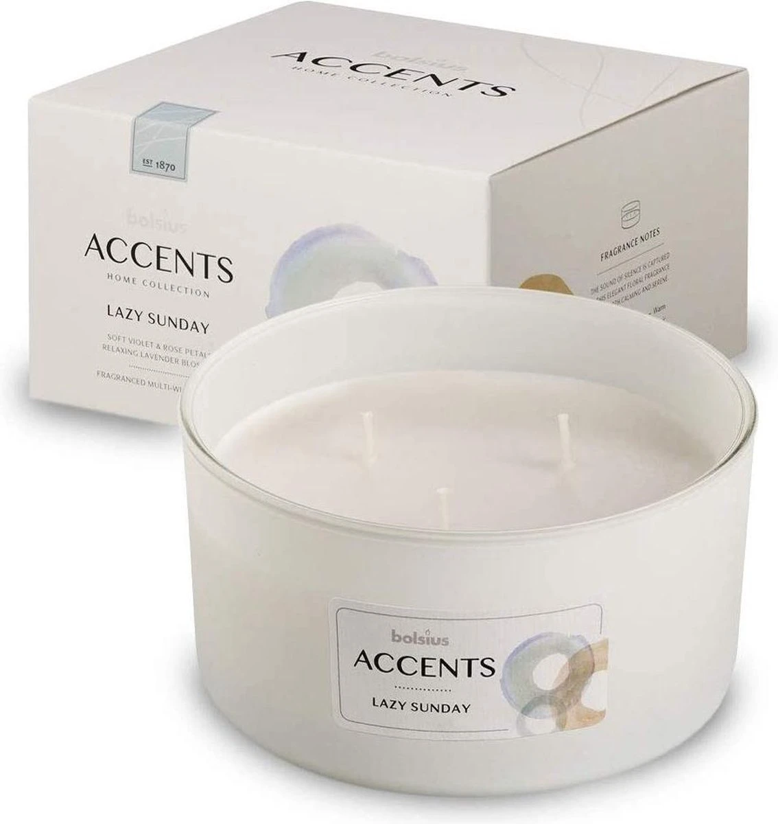 Bolsius Accents - Geurkaars -Lazy Sunday - Multi Lont 3 Bolsius Accents - Geurkaars -Lazy Sunday - Multi Lont