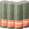 Bolsius - Rustieke Kaars - 4 Stuks - Olijf Groen - 19cm -Bolsius 1157x1200
