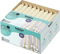 Bolsius Professional Dinerkaarsen Ivoor - 45 Stuks - 20cm Lang - Weinig Rook En Druipvrij