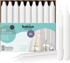 Bolsius Professional - Bistro Kaarsen - Wit - 45 Stuks 7 Bolsius Professional - Bistro Kaarsen - Wit - 45 Stuks -Bolsius 1200x1075