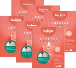 Bolsius - Clear Cup - 144 Waxinelichtjes - Theelichtjes - 6 Branduren - Duurzaam