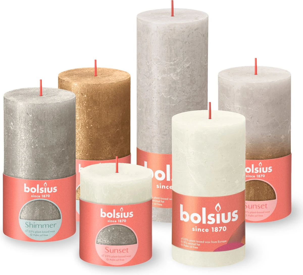 Bolsius - Rustieke Kaarsen Set - New Sparkle 6 Bolsius - Rustieke Kaarsen Set - New Sparkle - Afbeelding 4