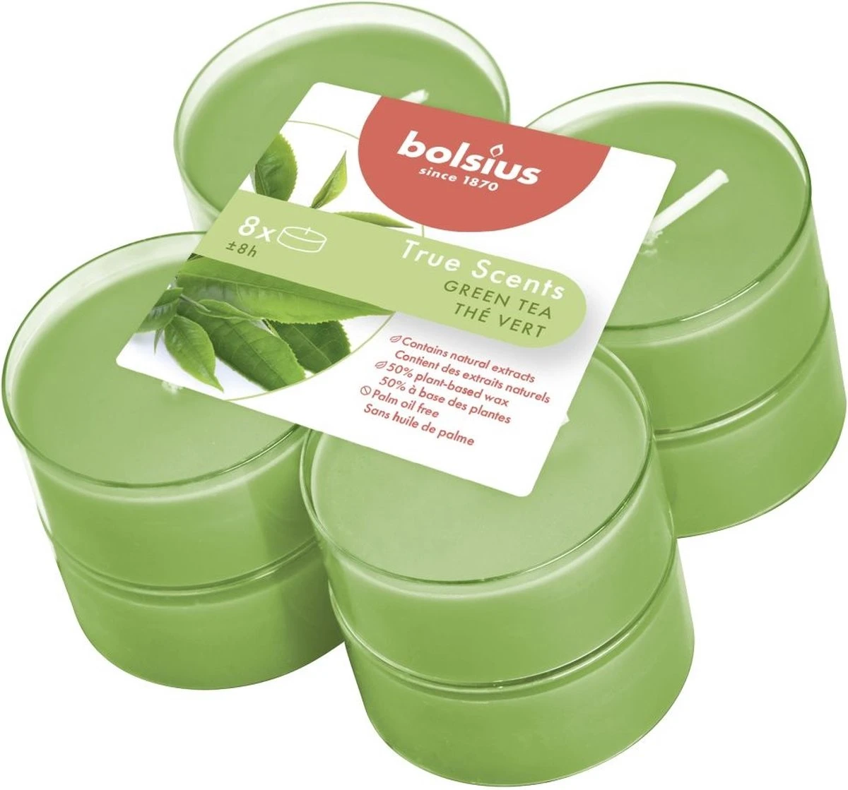 Bolsius Geur Maxitheelichten 8 Uur Pak A 8st True Scents Green Tea 3 Bolsius Geur Maxitheelichten 8 Uur Pak A 8st True Scents Green Tea