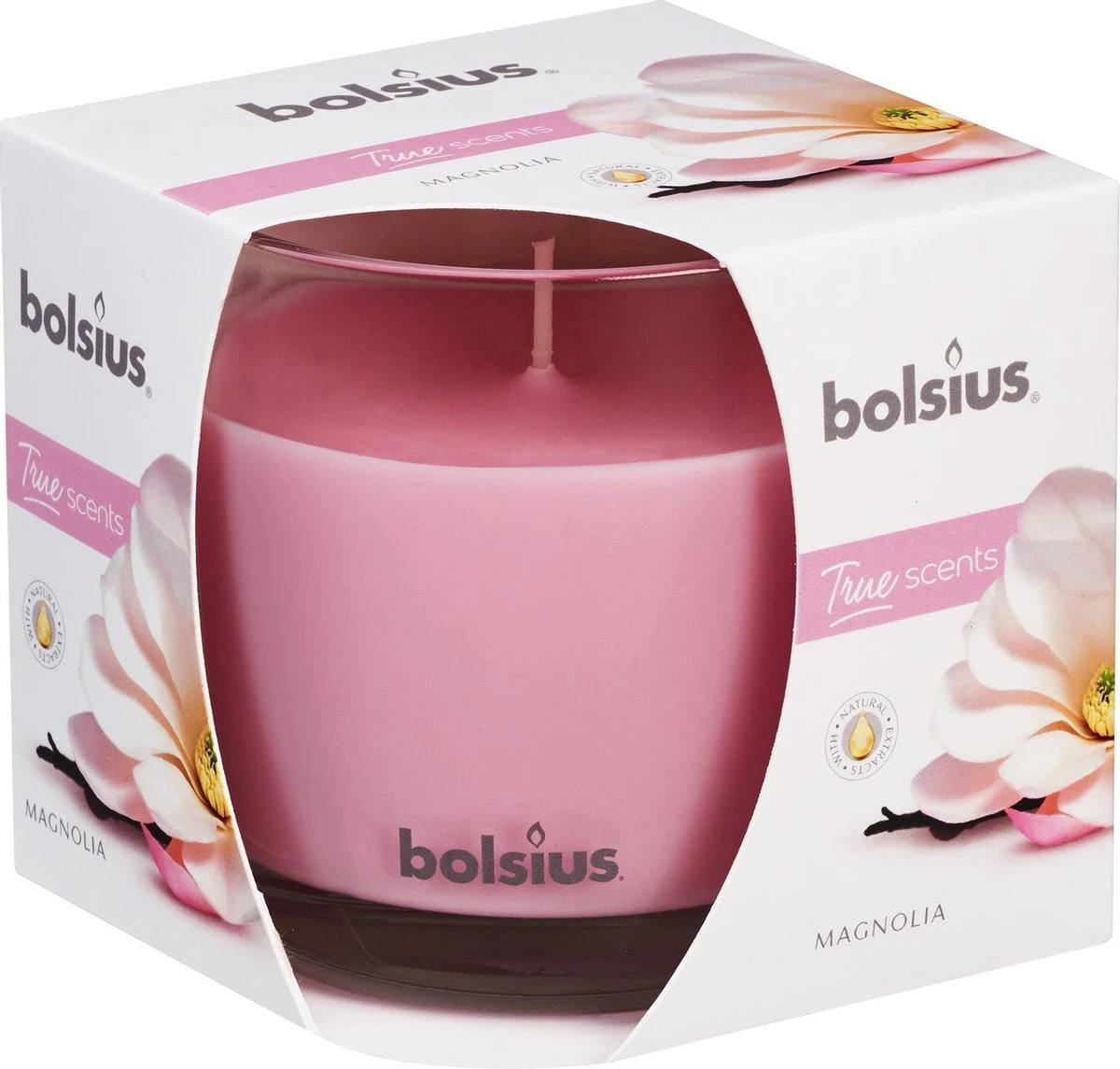 Bolsius Geurkaars True Scents Magnolia - 9.5 Cm / ø 9.5 Cm 3 Bolsius Geurkaars True Scents Magnolia - 9.5 Cm / ø 9.5 Cm