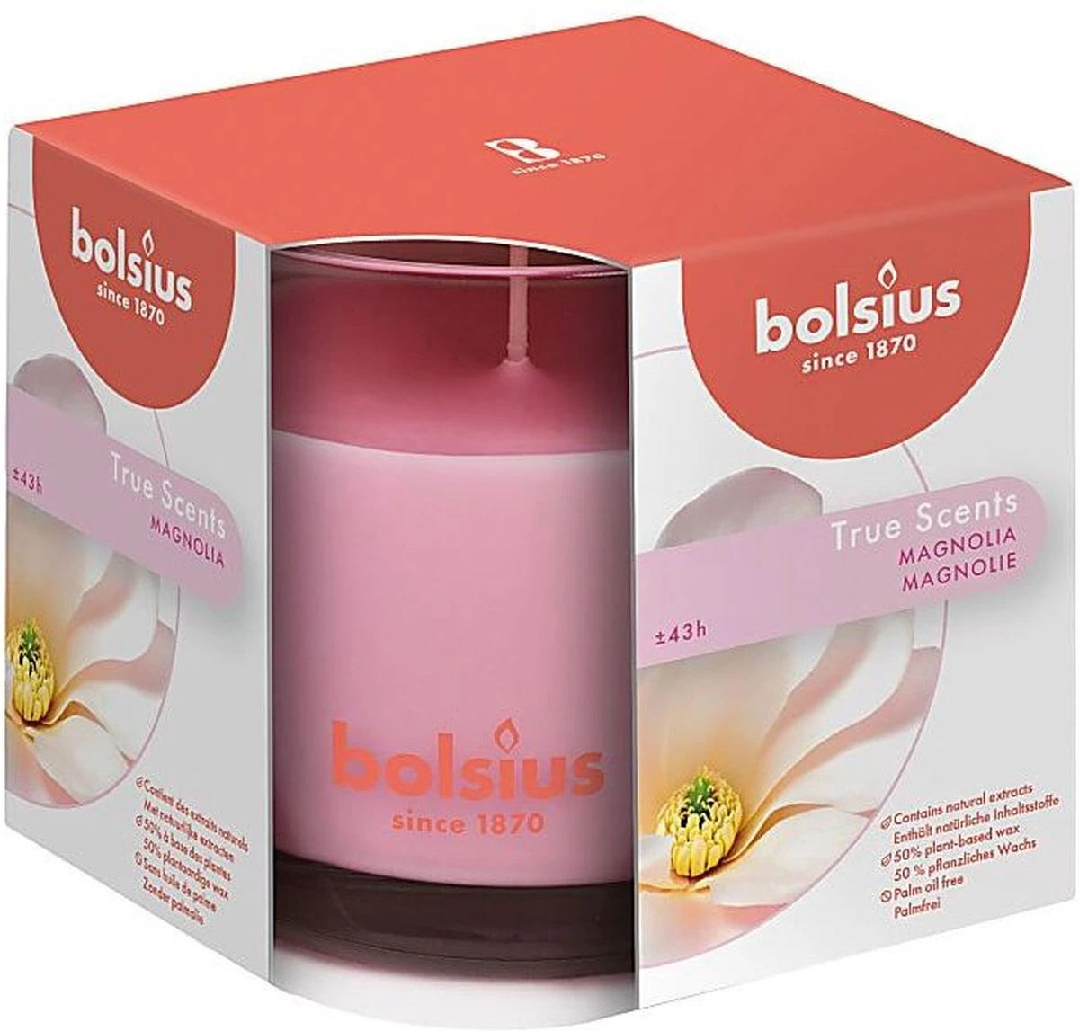 Bolsius Geurkaars True Scents Magnolia - 9.5 Cm / ø 9.5 Cm 8 Bolsius Geurkaars True Scents Magnolia - 9.5 Cm / ø 9.5 Cm - Afbeelding 6
