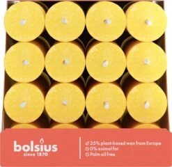 Bolsius - 16 Dinerkaarsen Rustiek - Licht Geel - Paasdecoratie -Bolsius 1200x1167 1