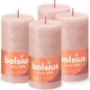 Bolsius - Rustieke Kaars - 4 Stuks - Poeder Roze - 13cm -Bolsius 1200x1186