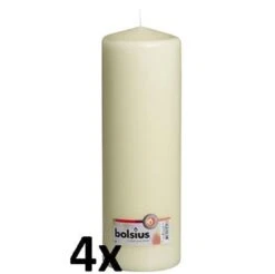 Bolsius Stompkaars - 300/100 Mm - 4 Stuks - Ivoor