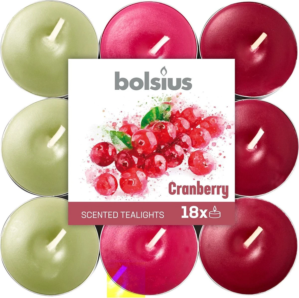 Bolsius Geurtheelicht 4u 18 Stuks Cranberry 4 Bolsius Geurtheelicht 4u 18 Stuks Cranberry - Afbeelding 2