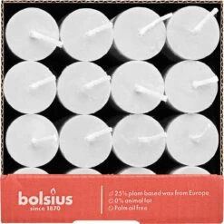 Bolsius - 16 Dinerkaarsen Rustiek - Wit -Bolsius 1200x1198 1