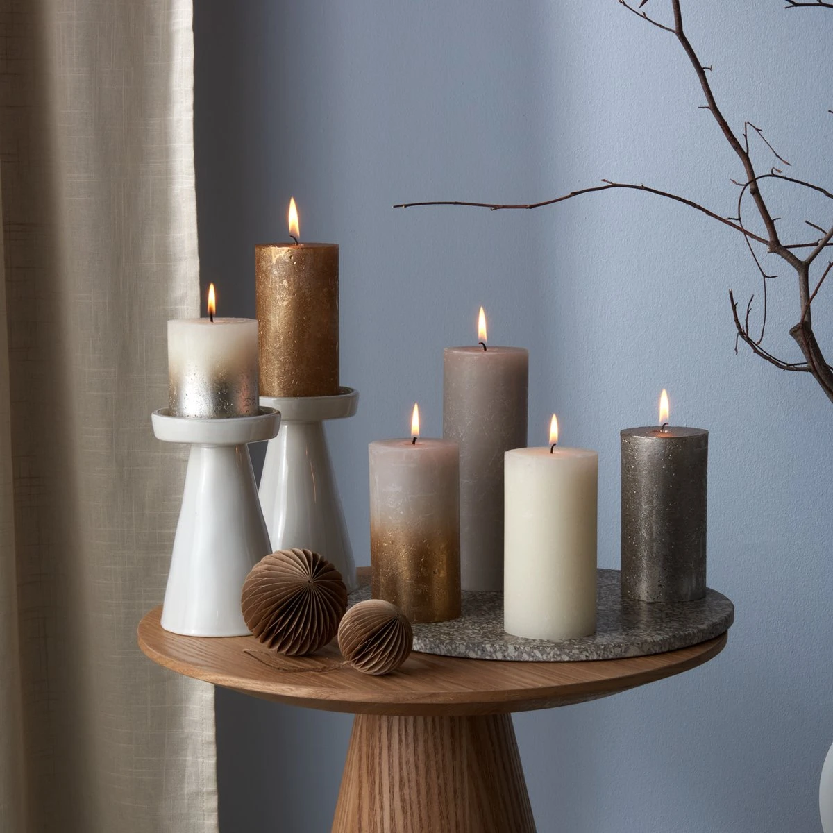 Bolsius - Rustieke Kaarsen Set - New Sparkle 4 Bolsius - Rustieke Kaarsen Set - New Sparkle - Afbeelding 2