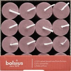 Bolsius - 16 Dinerkaarsen Rustiek - Oud Roze -Bolsius 1200x1200 91