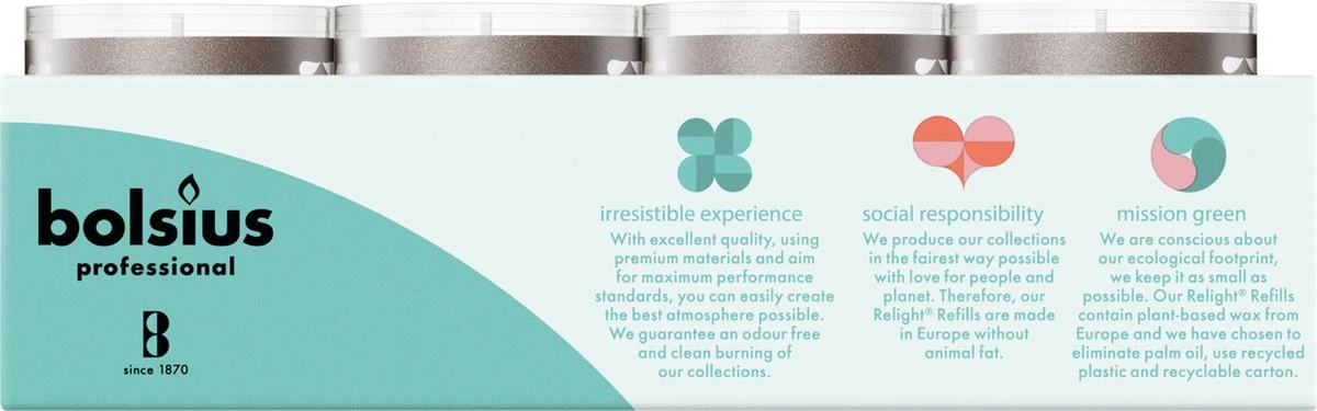 Bolsius ReLight Kaarsen Flower Tray Champagne (18 Stuks) 4 Bolsius ReLight Kaarsen Flower Tray Champagne (18 Stuks) - Afbeelding 2