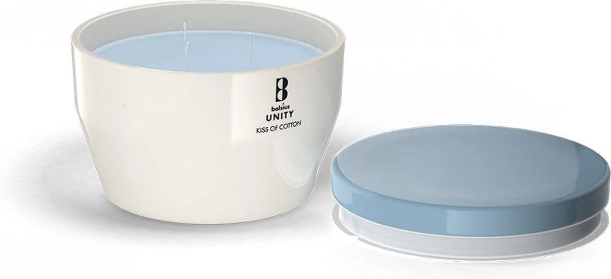 Bolsius Unity - Geurkaars - Kiss Of Cotton - 3 Lonten - 455g 4 Bolsius Unity - Geurkaars - Kiss Of Cotton - 3 Lonten - 455g - Afbeelding 2