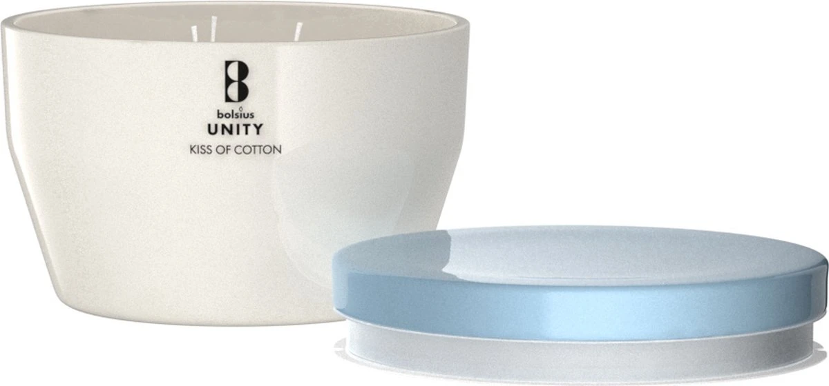 Bolsius Unity - Geurkaars - Kiss Of Cotton - 3 Lonten - 455g 5 Bolsius Unity - Geurkaars - Kiss Of Cotton - 3 Lonten - 455g - Afbeelding 3
