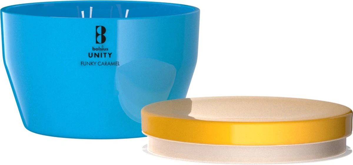 Bolsius Unity - Geurkaars - Funky Caramel - 3 Lonten - 455g 4 Bolsius Unity - Geurkaars - Funky Caramel - 3 Lonten - 455g - Afbeelding 2