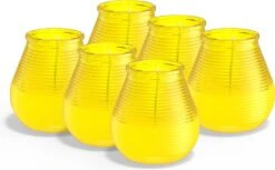 Bolsius - 6 Geurkaarsen - Citronella - Buitenkaars - Geel