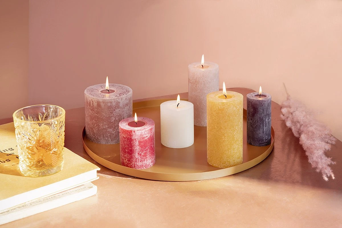 Bolsius Stompkaars Rustic Taupe Ø68 Mm - Hoogte 19 Cm - Taupe - 85 Branduren 5 Bolsius Stompkaars Rustic Taupe Ø68 Mm - Hoogte 19 Cm - Taupe - 85 Branduren - Afbeelding 3